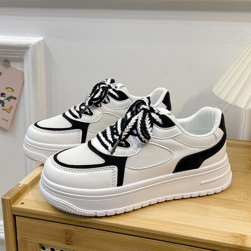 

Низкие белые туфли, дышащая обувь, детская, весна 2025, новые спортивные женские туфли, корейская версия, универсальные повседневные туфли на плоской подошве 35