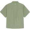 MLB Solid Color Polo Button-Up Multi-Pocket Short Sleeve Shirt Unisex shirts Green 3AWSB0453-43KAP