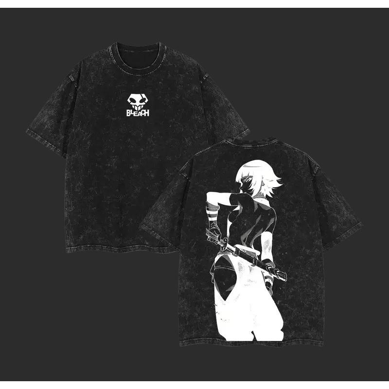 T-shirt Anime BLEACH Lavata Vintage Estetica Y2K Unisex Oversize Manica Corta Estate Cotone Retrò Streetwear 2026 Vendita Calda