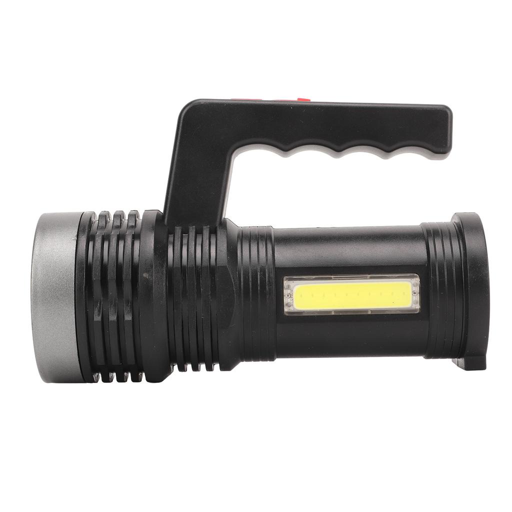 LED Flashlight USB Rechargeable IPX4 Waterproof Aluminum Alloy Portable LED Searchlight with COB