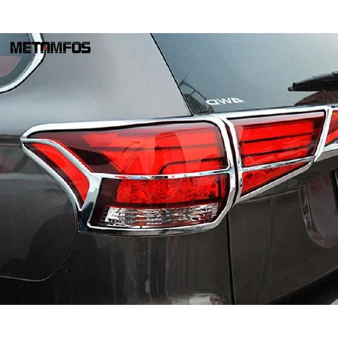Accessories For Mitsubishi Outlander 2015-2018   Chrome Rear Light Lamp Cover Trim Taillamp Taillight Protector Frame