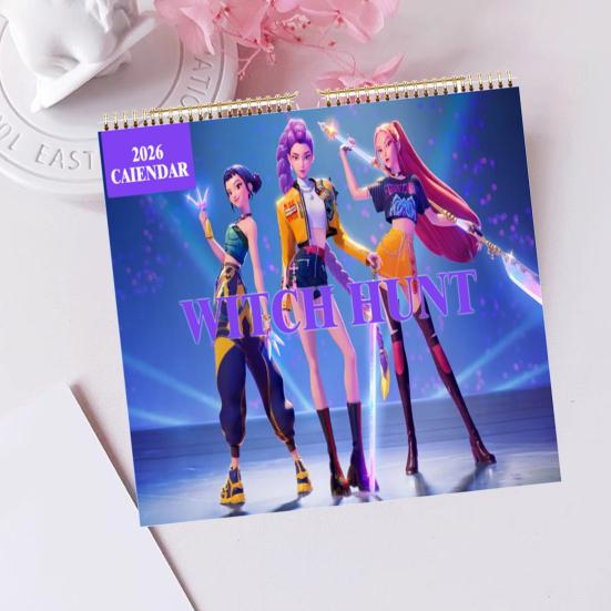 Kpop Demon Hunters Calendar 2026 Jan. 2026 - Dec. 2026 12 Monthly Calendar Coil