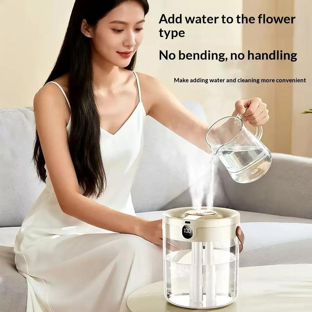 Triple Spray Humidifier Quiet Large Mist Volume Large Capacity For Bedroom Living Room Office Home Safe For Pregnant Women Baby