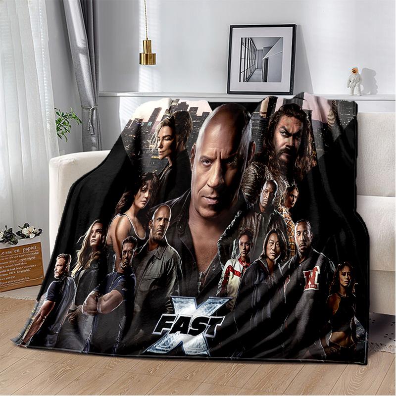HD 10 Fast & Furious X 3D Printed Soft Plush Blanket,Flannel Blanket Throw Blanket for Living Room Bedroom Bed Sofa Picnic Kids
