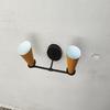Mid Century Modern Yellow Double Wall Sconce, Brass Stilnovo Style Lamp Gift