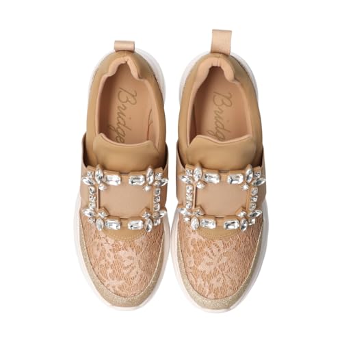 Bridget Birkin Women's Buckle Sneakers 525001 Beige Size 23.0 cm