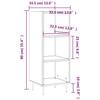 VidaXL White Buffet 34.5x32.5x90 Cm Engineered Wood 828708