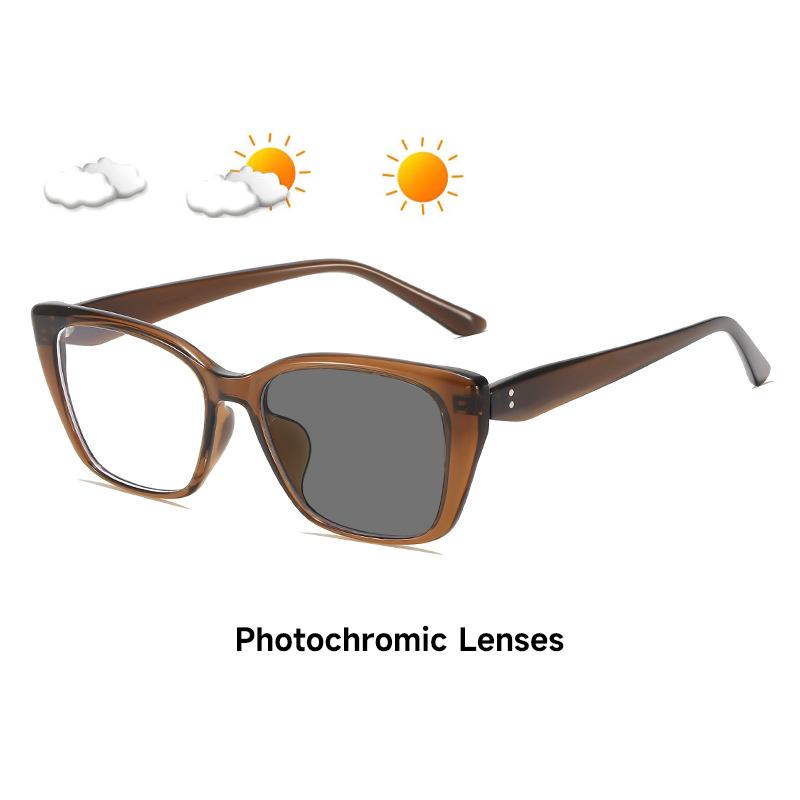 New Photochromic Lenses Anti Blue Light Glasses Women Cat Eye  Frame Block Blue Light Eyewear High Quality Eye Glasses