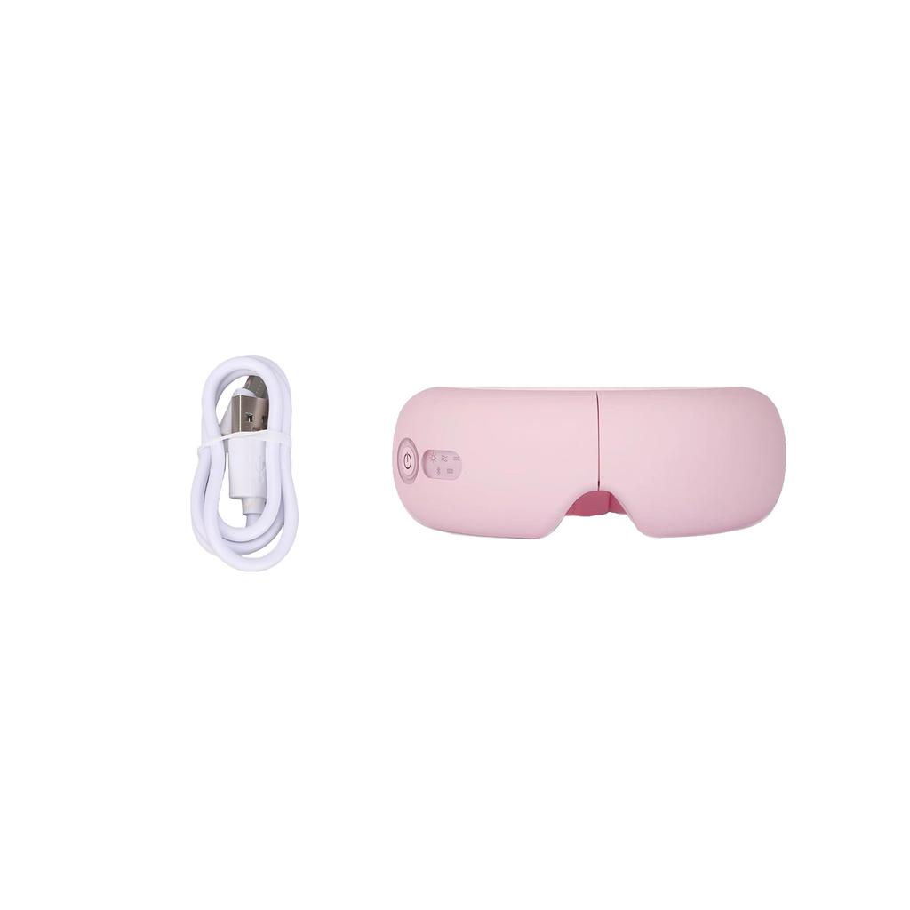 Eye Massager with Heat Rechargeable Hot Compress Eye Massage Machine with Built in Speaker for Travel