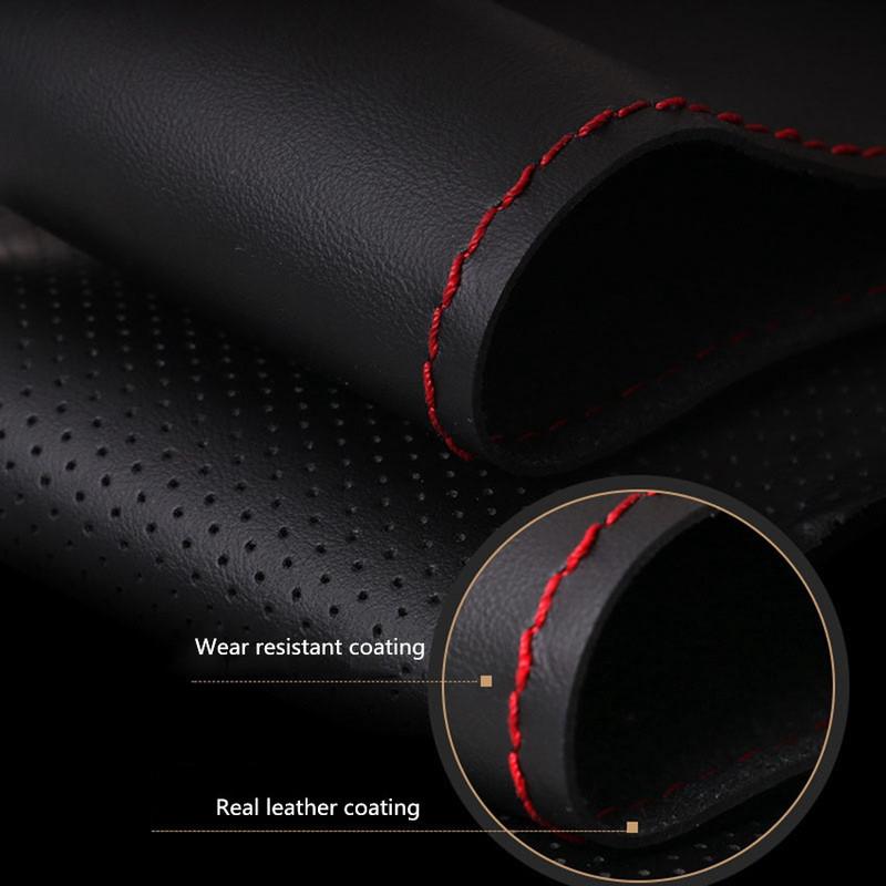 DIY  made paragraph  leather Car Steering Wheel Wrap Cover For Toyota CHR C-HR 2017 2018 Car accessories