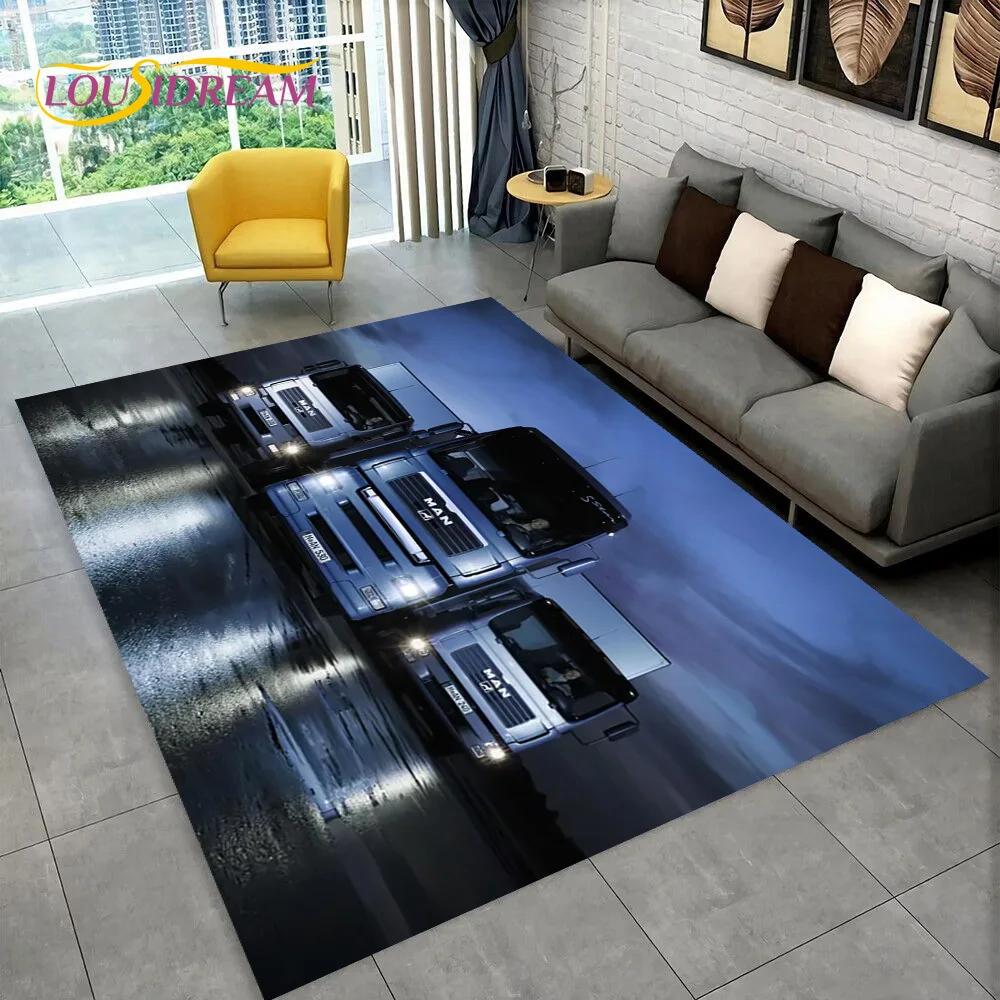 Latest MAN Truck Lorry 3D Printing Rug Carpet for Living Room Bedroom Home Decor,Floor Mat Non-slip Decoration for Sofa Doormat
