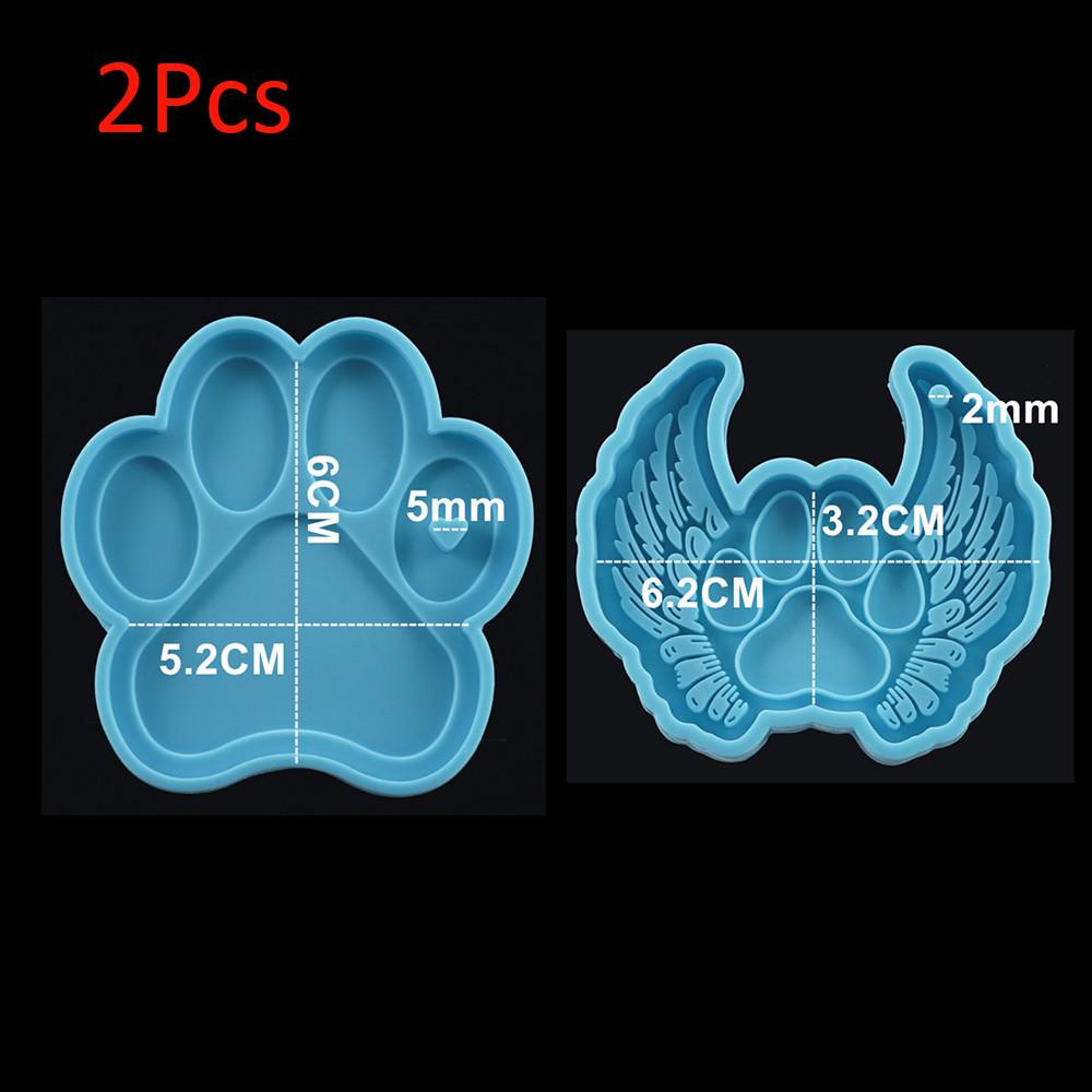 1 Piece New Design Dog Tag Bone Shaped Keychain Silicone Mould Key Chain Pendant Crystal Epoxy Resin Molds For DIY Making Tool