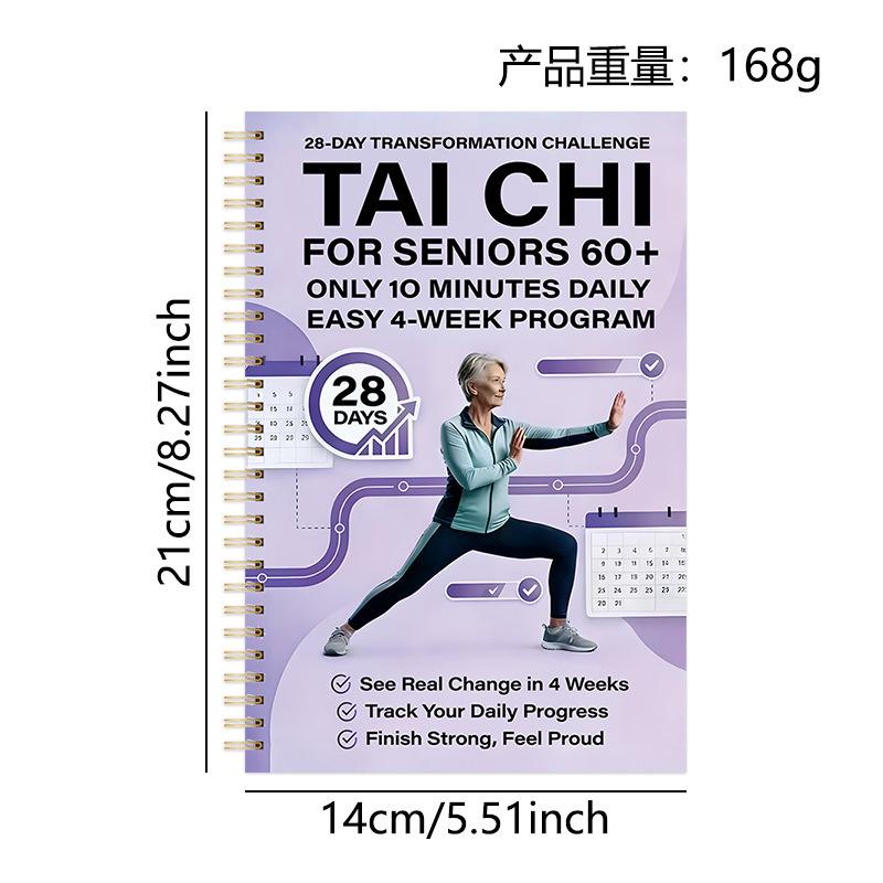 28 Day Tai Chi Walking Weight Loss Plan Journal For Seniors