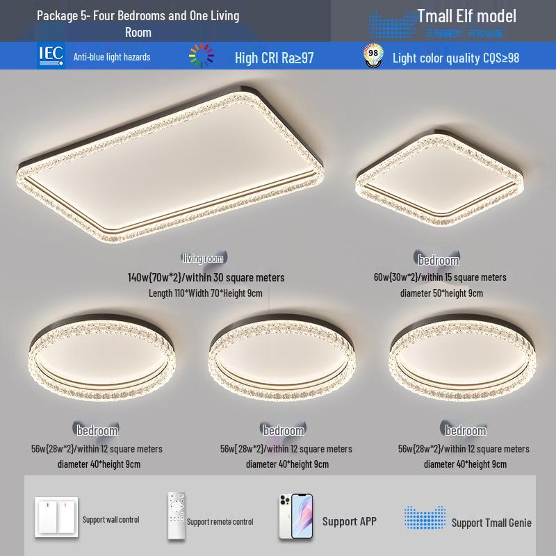 Italian Luxury Ceiling Lamp Set: 2025 Modern Atmospheric Design for Living Room