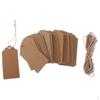 100 Kraft Paper Tags Wedding Party Favor Price Blank/Brown/White