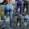 Jeans Skinny Sexy Importati Taglia Grande Jeans a Vento Pantaloni a Matita da Donna Elastici Stile Ins