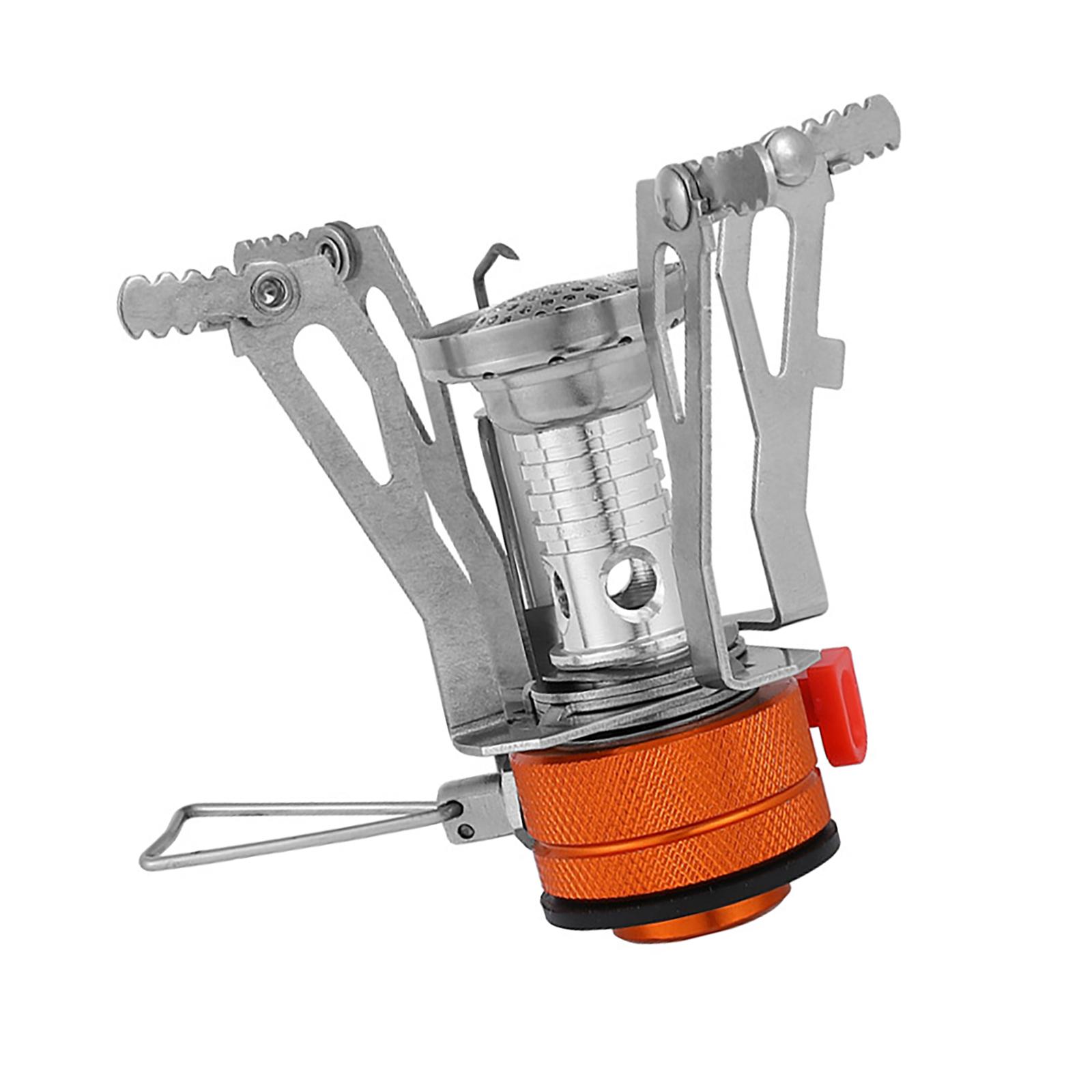 

Backpacking Cooking Folding Stove Camping Cookware for Picnics Camping Gas Stove Single Burners Mini Pocket Gas Burners 1 оранжевый
