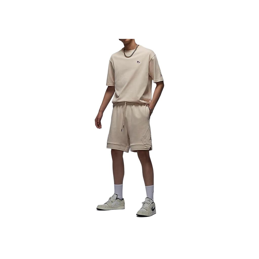 Jordan Sports Lifestyle Series Logo Knitted Lace Breathable Casual Shorts Men Shorts Khaki DQ7473-201