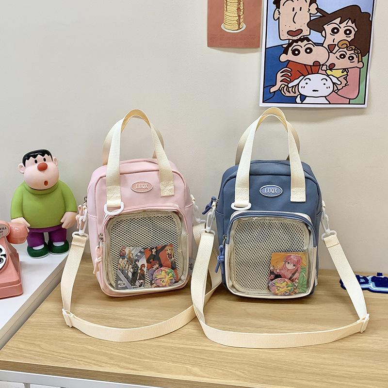 New shoulder bag ins wind small satchel fresh and cute middle school student bar pain bag handbag transparent bag female