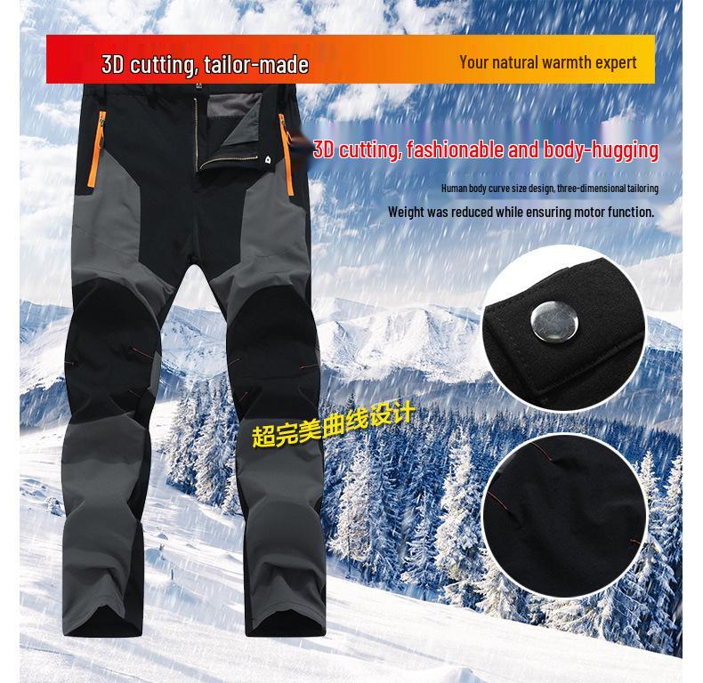 Pánské lehké rychleschnoucí voděodolné turistické kalhoty - Prodyšné, strečové, barevně blokované, nadměrné velikosti pro letní outdoorové aktivity.