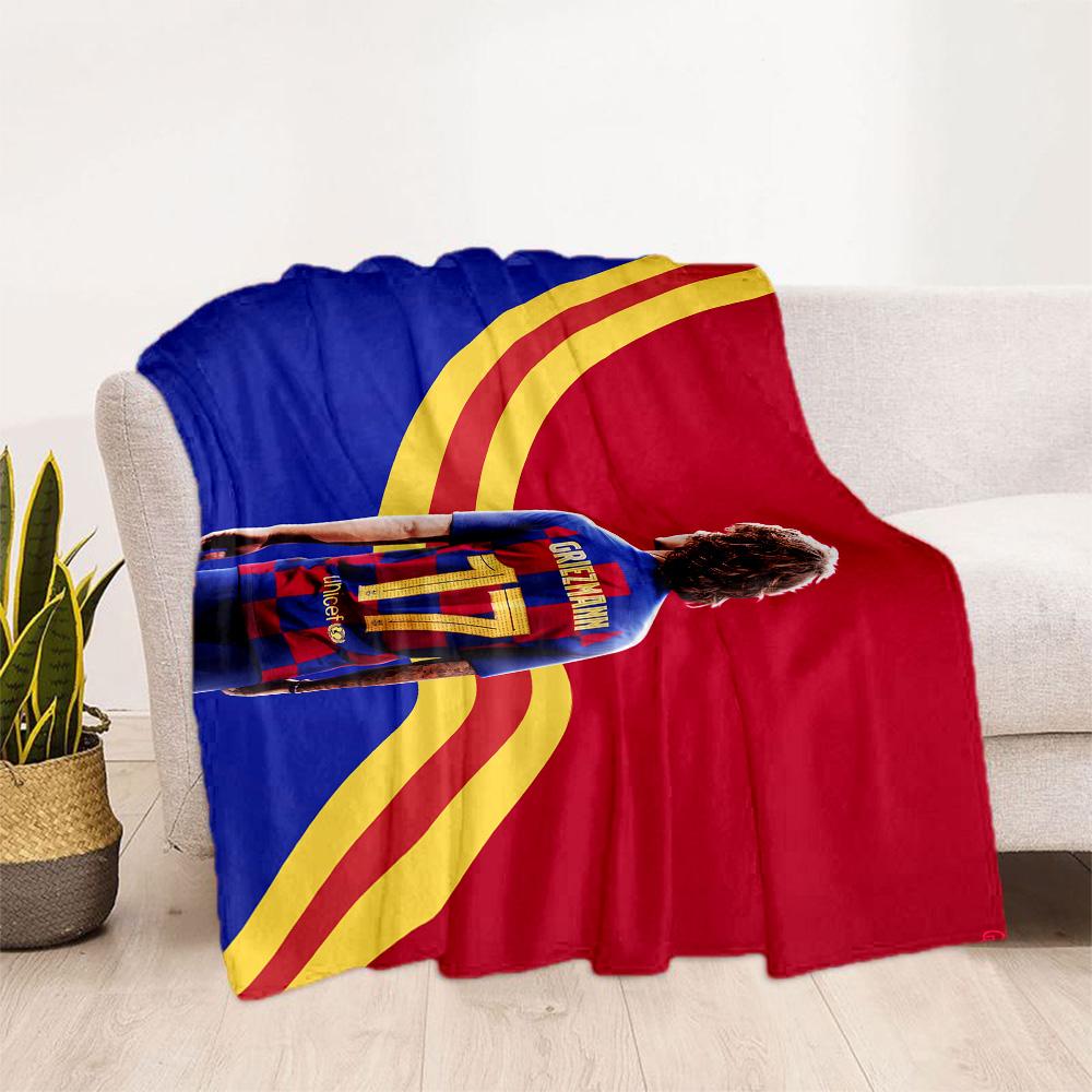 Atletico Madrid Player Blanket Soft Warm Cozy Great for Sofa Bed Office Four Seasons Multipurpose Playful Design