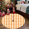 Yellow Plaid Christmas Decoration Tree Skirt