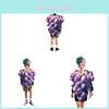 Grape Costume Plush Fruit Party Cosplay For Adults And Kids Fun Stagewear