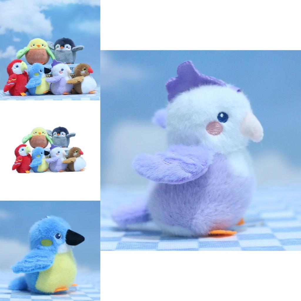 Cute Realistic Plush Sparrow Pendant Keyring Charming Stuffed Toy For Kids