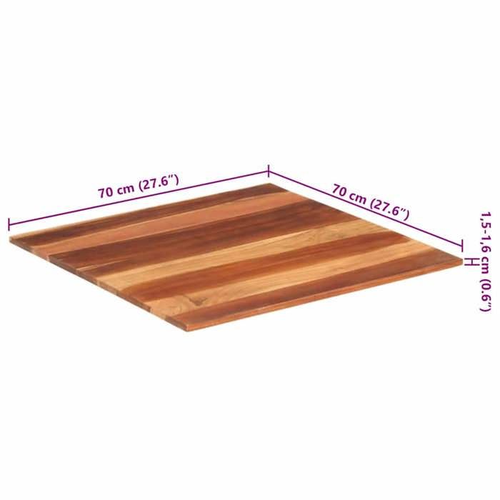VidaXL Table Top Solid Wood 15-16 Mm 70x70 Cm