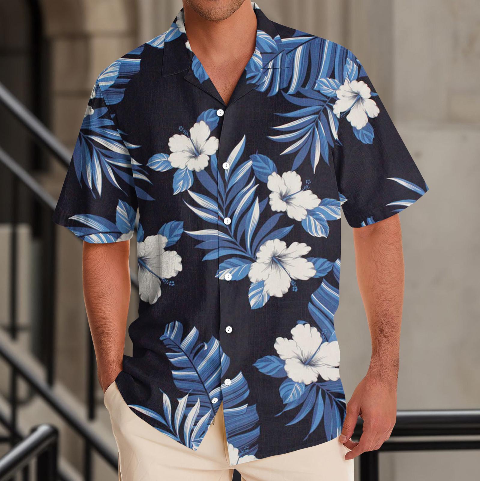 

Рубашка с коротким рукавом, мужская повседневная рубашка с коротким рукавом, свободная рубашка с карманом XL