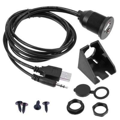 1m Prodlužovací USB kabel na palubní desku auta Auto Moto USB 2.0 3,5mm samec na samici AUX kabel Drátová linka Autopříslušenství Díly Repalc