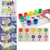 Early Education Number Math Magnetic Sticker Wooden Toy For Toddler Learning And Color Matching