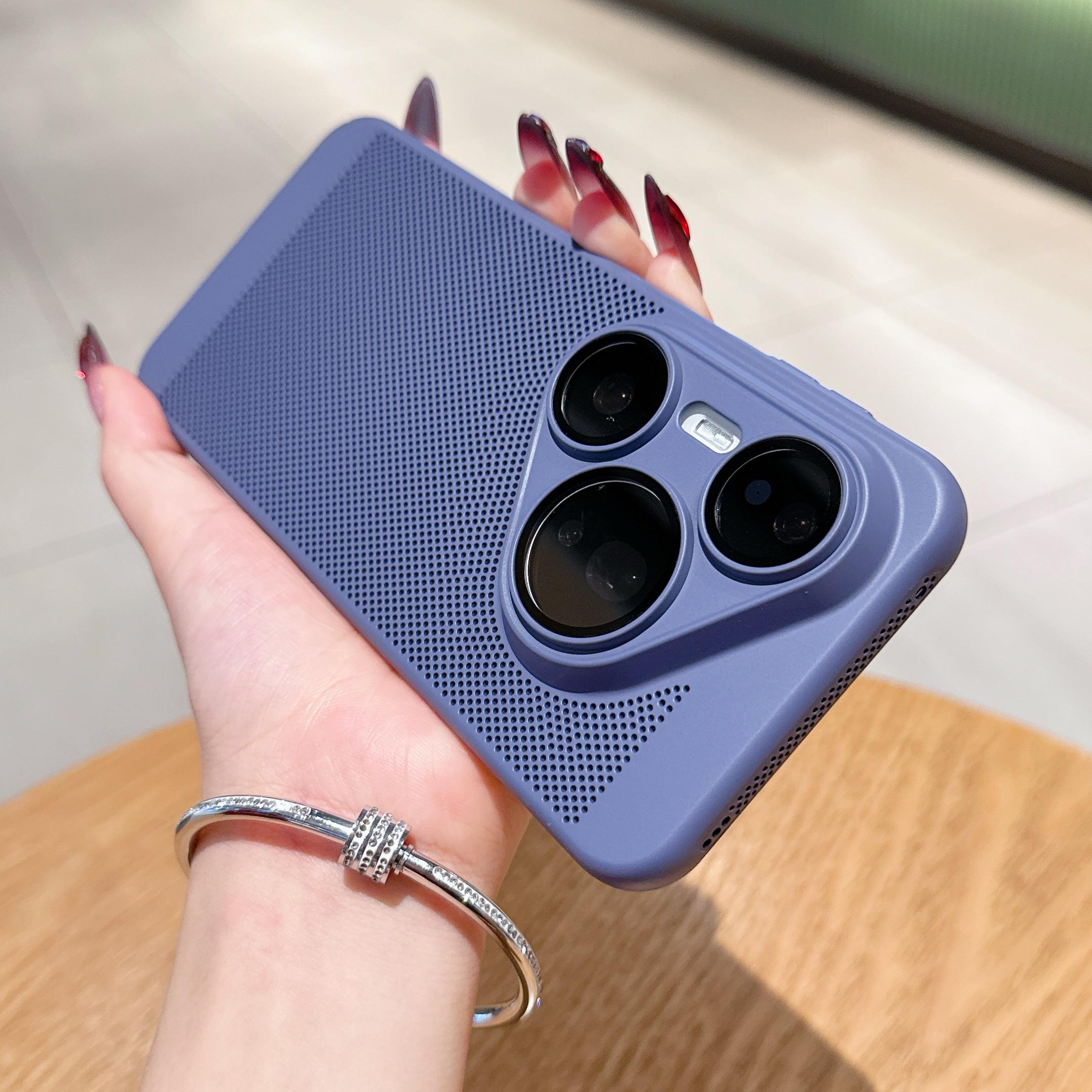 

Huawei Pura 80 70 Ultra P80 P70 P60 P50 Pro P60Art P50E P40 Защитная крышка для стеклянных линз Охлаждение Рассеивание тепла Чехол для телефона Huawei Pura 80 Pro лаванда серого