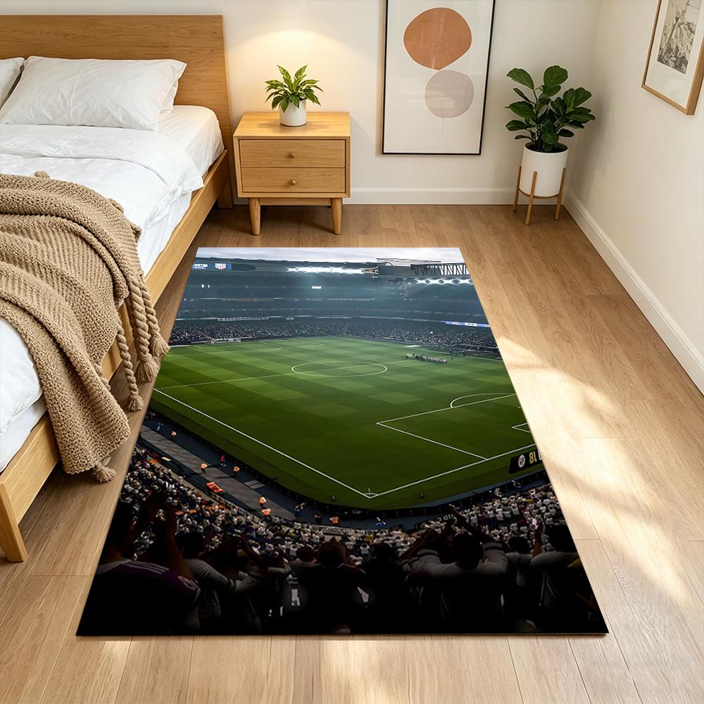 Soccer Stadium Night Match Portable Floor Mat Soft Plush Non-slip Bottom All-season Home Use Minimalist Modern Style Wedding Party Gift