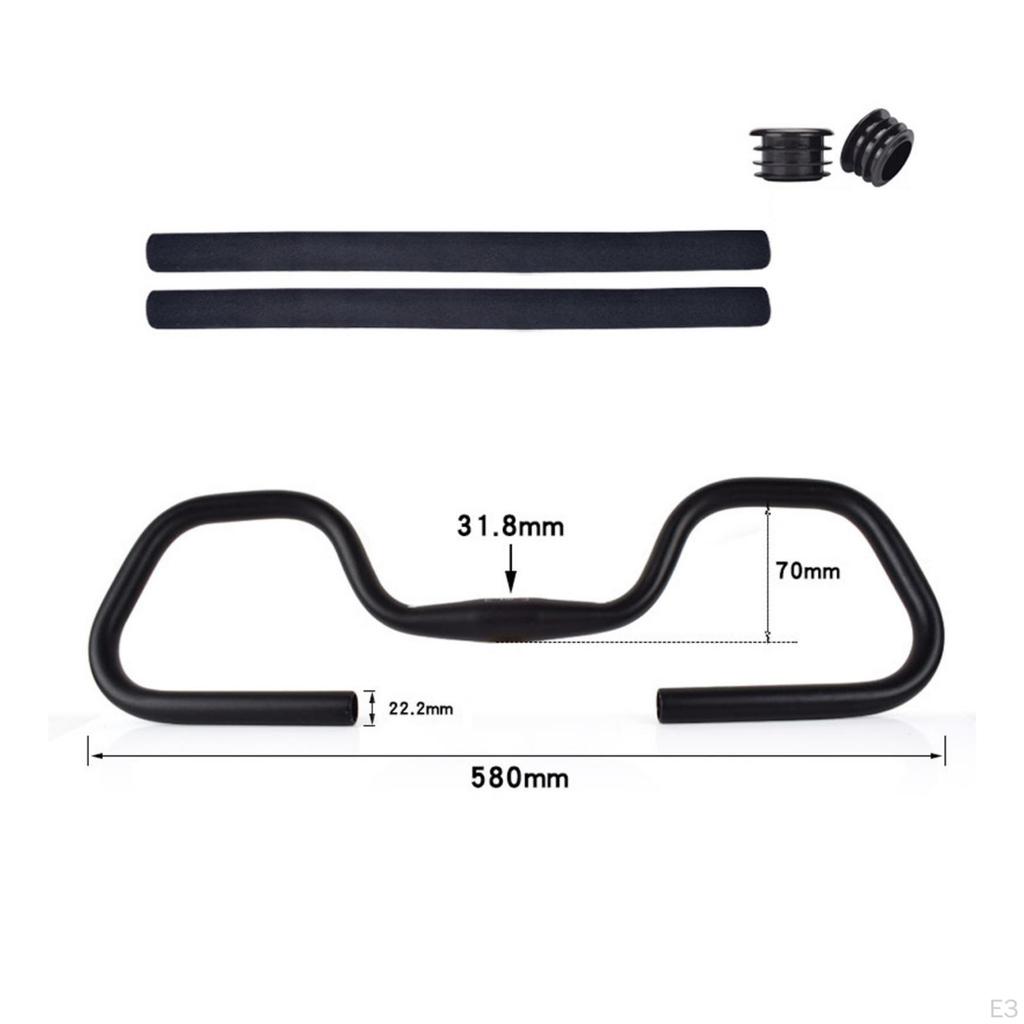 Butterfly Handlebar MultiPosition Aluminum Alloy Cushioned Grip Set for