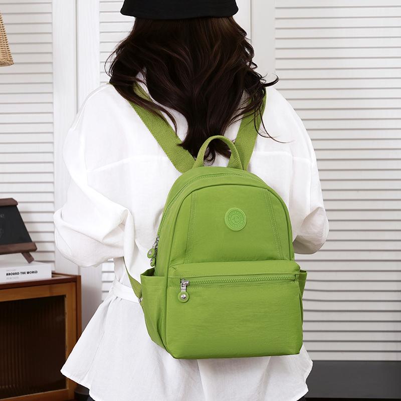 Damen Rucksack Nylon Studenten Schultasche Leicht Einfarbig Reise Rucksack