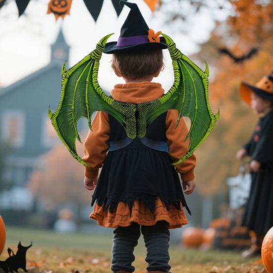 Cosplay Dragon Wings Halloween Decoration with Elastic Straps Easy-to-Wear Dragon Costume Wings Party Supplies