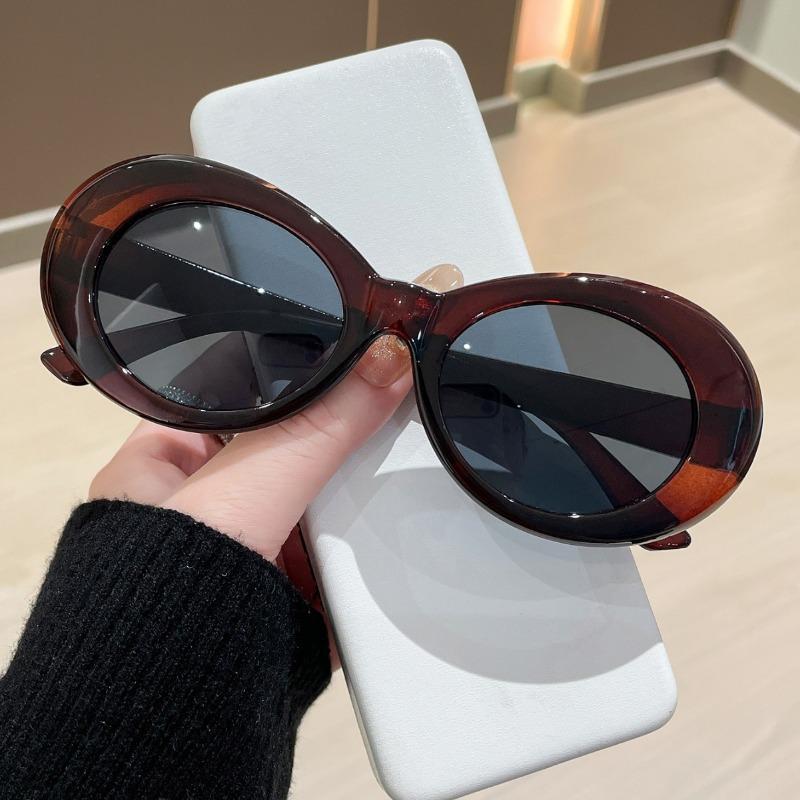 Creative Homewares Women's New Multi-Color Oval Frame Sunglasses Summer Tourism Leisure Photography Eyeglasses Men Eyewear Uv400 Cm