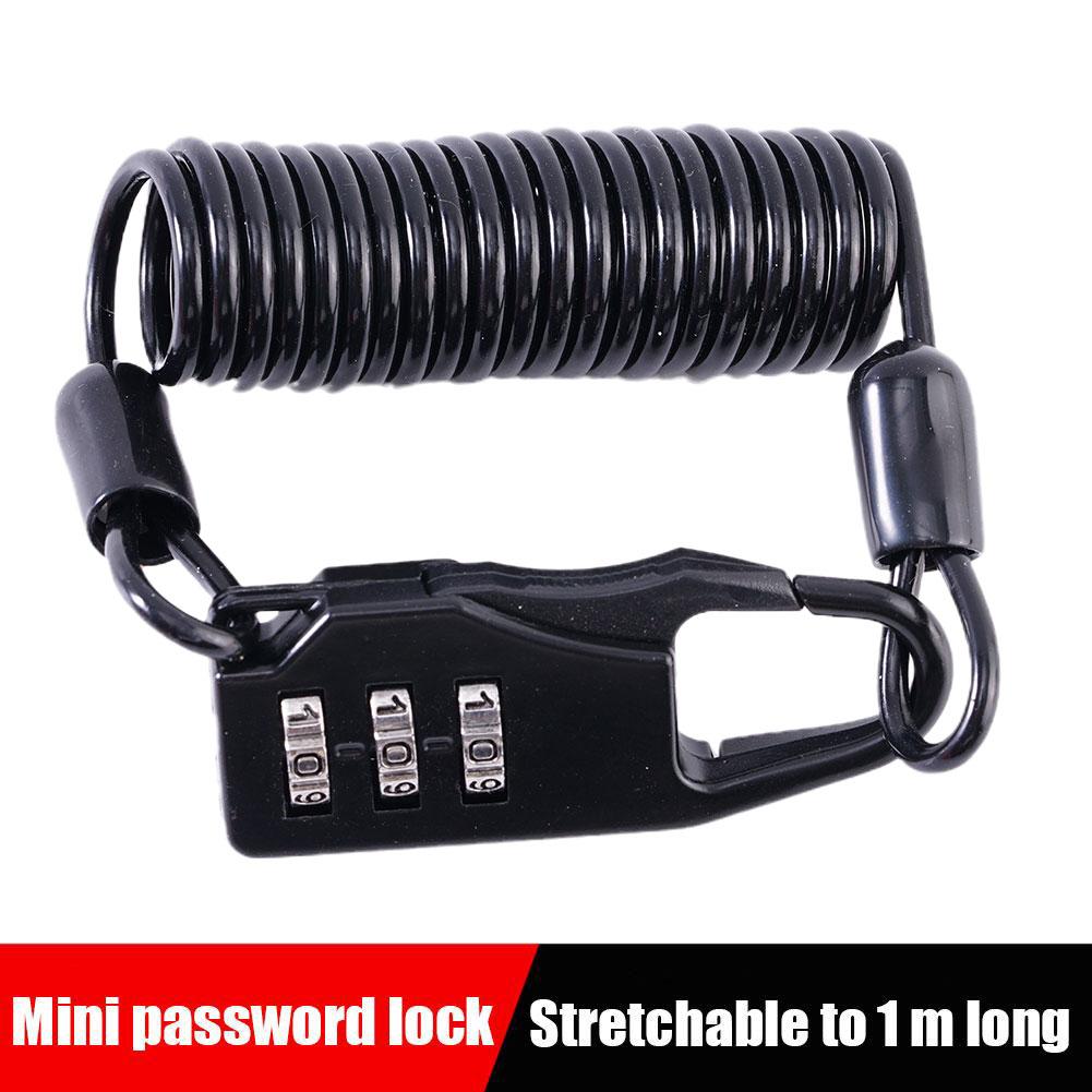 Classic Helmet Lock Helmet Locks Portable Mini Safety Chain Padlock Helmet Lock Steel Cable Lock Motorcycle Helmet Accessories