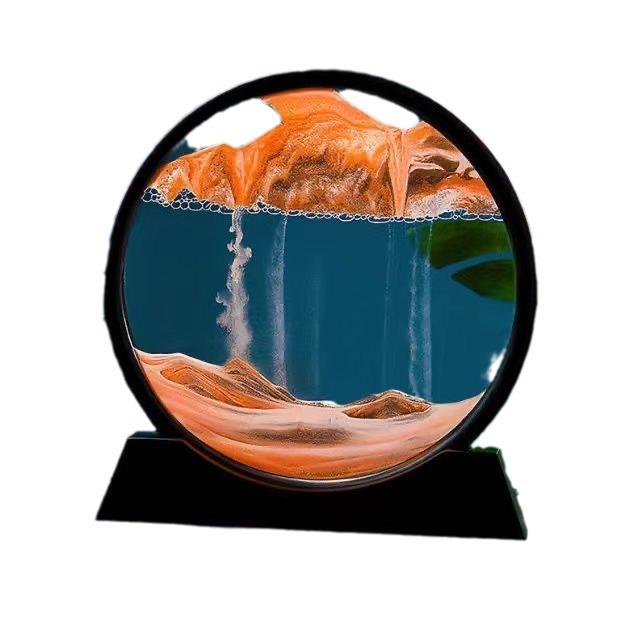 3D Kinetische Sanduhr Kunst Ornamente - Kreatives Treibsandgemälde für Wohnzimmerdekoration.