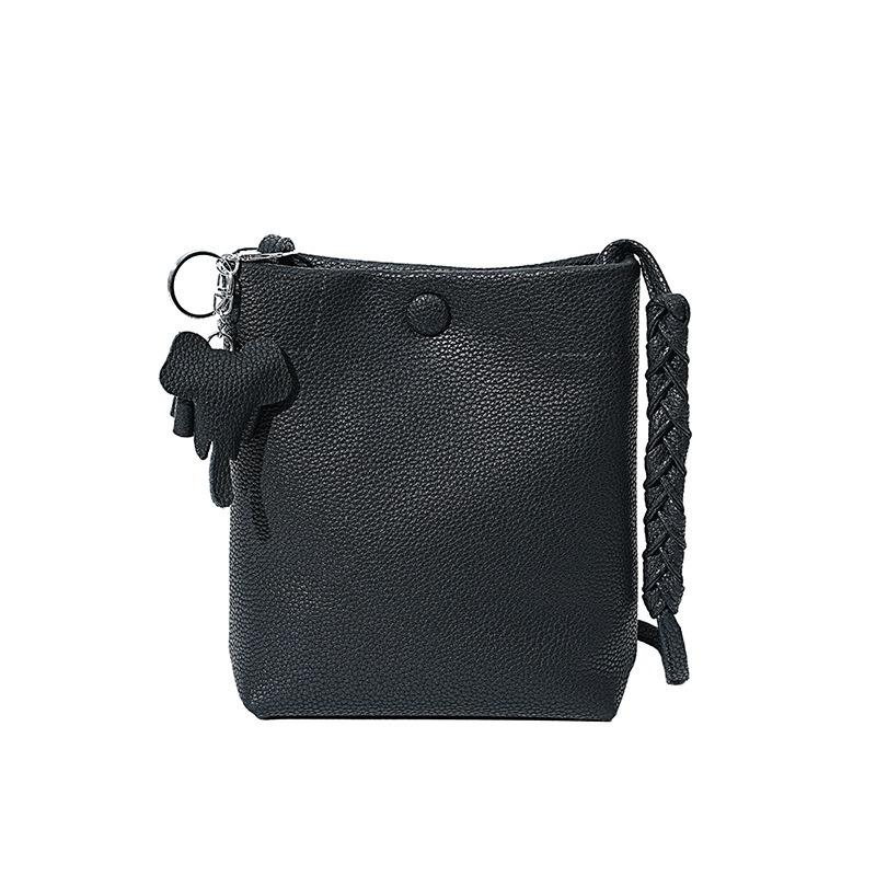 Real cowhide large-capacity bucket bag women's commuting versatile high-end sense niche single shoulder crossbody