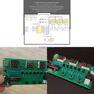 DIY Kits AT89C2051 Electronic Clock Digital Tube LED Display Component DC5V-12V D57B