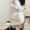 Sommer Boho Gewebte Essentielle Häkel-Tragetaschen Lässige Vielseitige Ausflugs-Handtaschen Quaste Perlen Urlaubs-Schultertaschen für Damen
