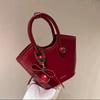 Summer Portable Red Bag Women's 2024 New Trendy Korean Vegetable Basket Bag Versatile Shoulder Messenger Bag Bucket Bag