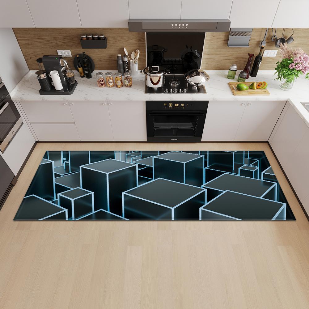 Modern Kitchen Mat Entrance Door Mat Bedroom Living Room Carpet Home Corridor Bathroom Non-slip Floor