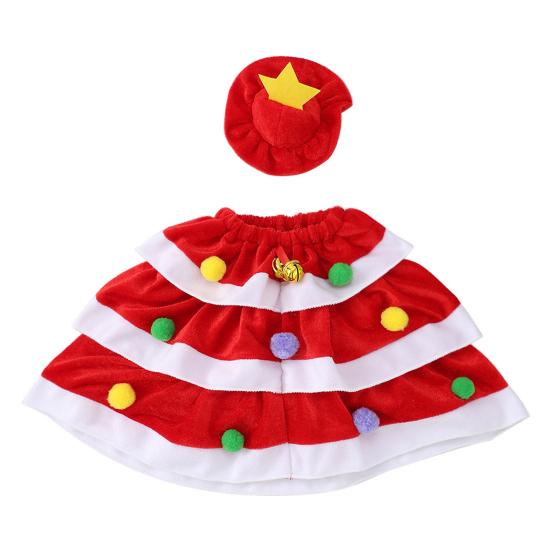Christmas Porch Goose Clothes with Hat Festive Theme Elastic Collar Cloak Design Goose Suit Decorative Seasonal Goose Outfit