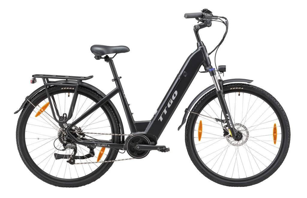 TTGO ZZ-28ST Electric Bike 250W Mid Drive Motor 36V20Ah Battery 700C*45C Tire 25km/h Max Speed 110-130km Max Range Shimano 9-Speed