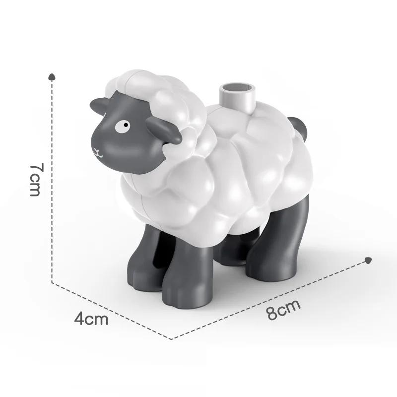 Big Building Blocks Zoo Animal Figure Accessories Frog Snail Dog Comptatible Large Bricks Children Kids Assembly Toys Party Gift