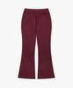 Lmc Wm Shirring Boots Cut Sweat Pants Burgundy