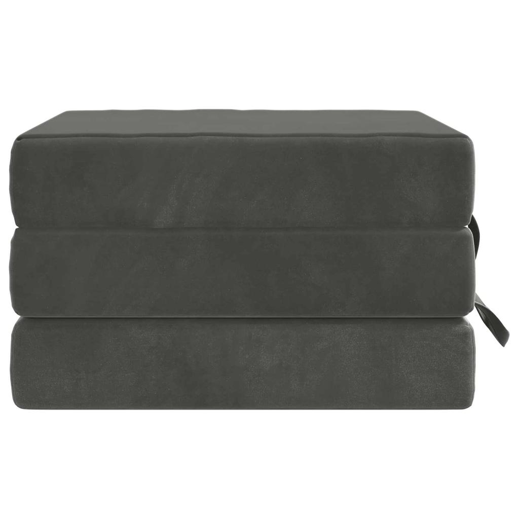 Folding Sofa Bed 75 x 63 x 45 cm Dark Grey